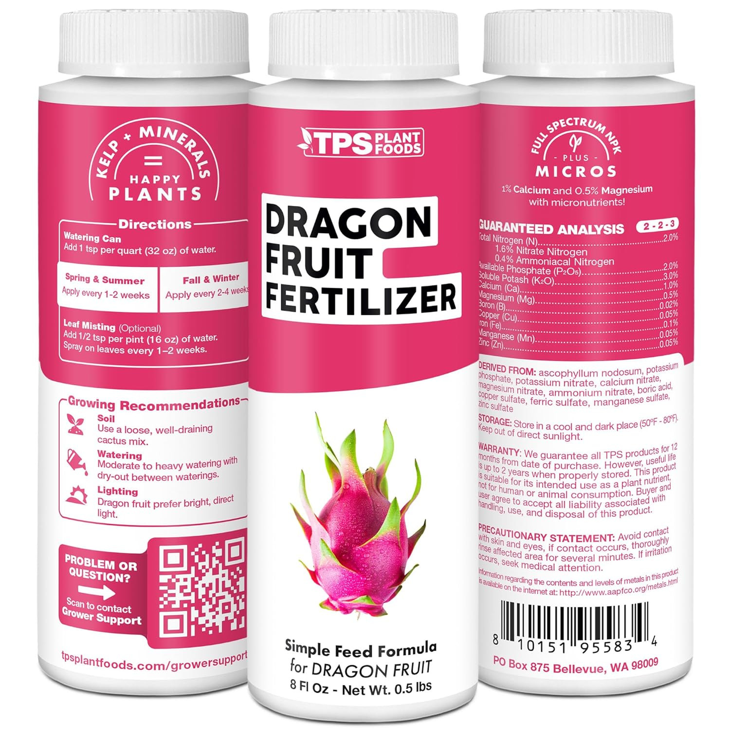 Dragon Fruit Fertilizer for Dragon Fruit, Great for Red, White, and Yellow Drago