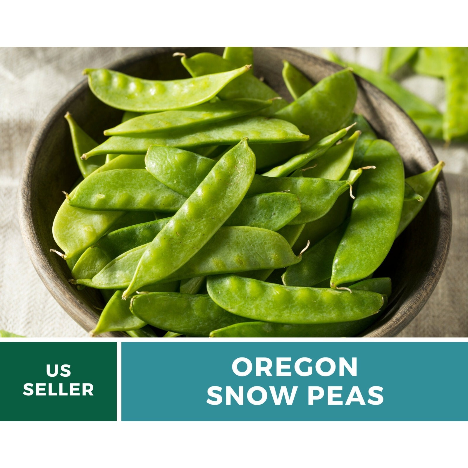 Peas, Snow, Oregon Sugar II – 25 Seeds – Heirloom Vegetable – Open Pollinated –