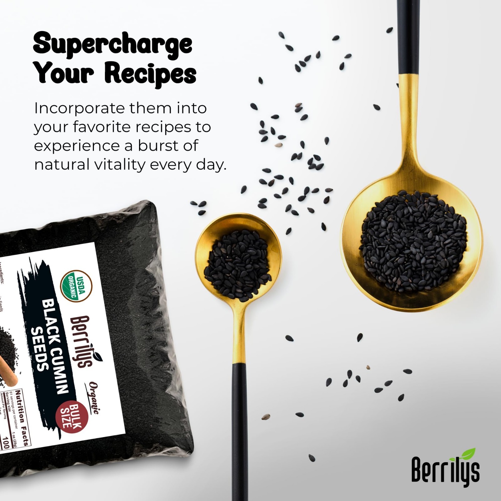 Organic Black Cumin Seeds 5 LB – Nigella Sativa, Kalonji, Vegan, Keto, Baking