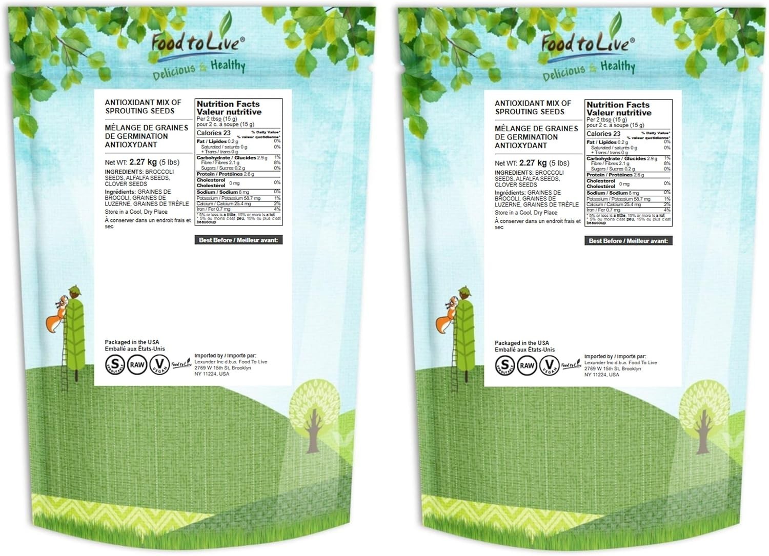 Organic Antioxidant Sprouting Seeds Mix – 10lbs