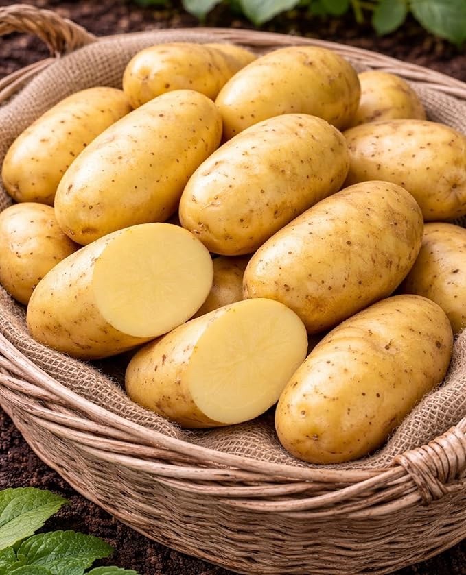 Dakota Pearl Seed Potatoes for Planting | Smooth White (3 Pounds)