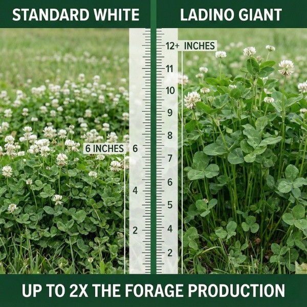 Old Cobblers Farm™ Wicked Tuff Turf Ladino Clover (Legumes) – (5/10/15/20lbs)