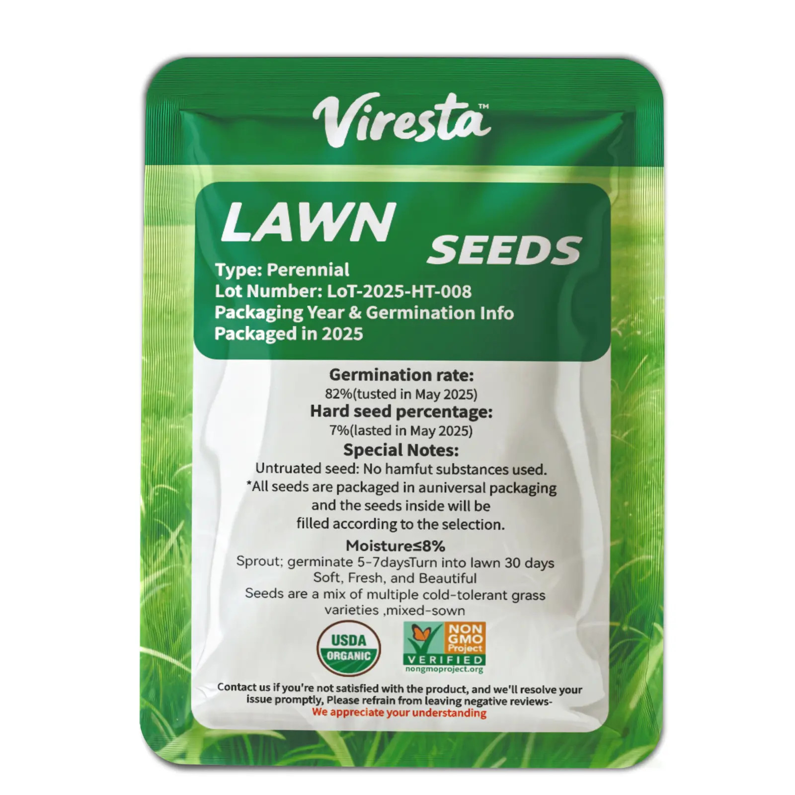 Grass Seed and Shade Grass, Grows Quickly and Withstands All Seasons, Perfect fo