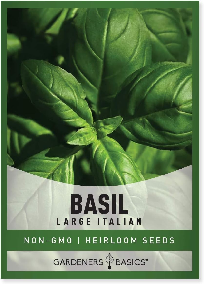 500mg Heirloom Large Leaf Basil Seeds – Grow Gourmet Herbs Indoors or Outdoors