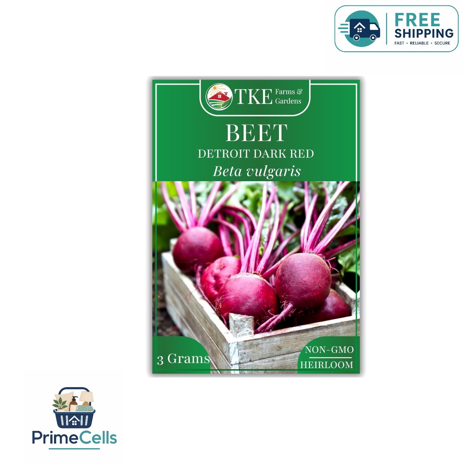 High Germination Detroit Dark Red Beet Seeds – 125 Count, Ideal for Any Garden