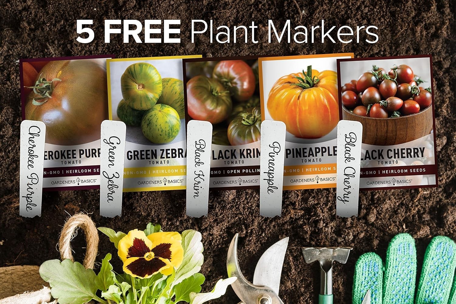 Cherokee Purple, Black Krim, Pineapple Tomato Seeds – 5 Pack