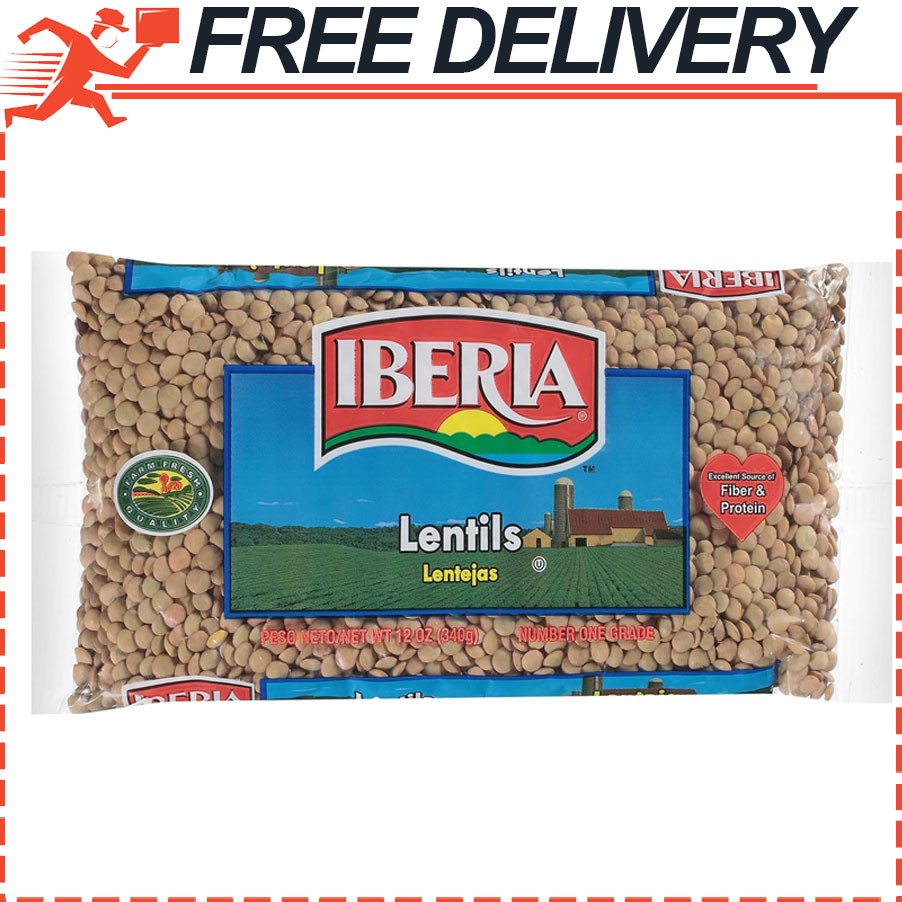 Iberia Dry Lentils, Kosher, Keto & Vegetarian, 12 Oz