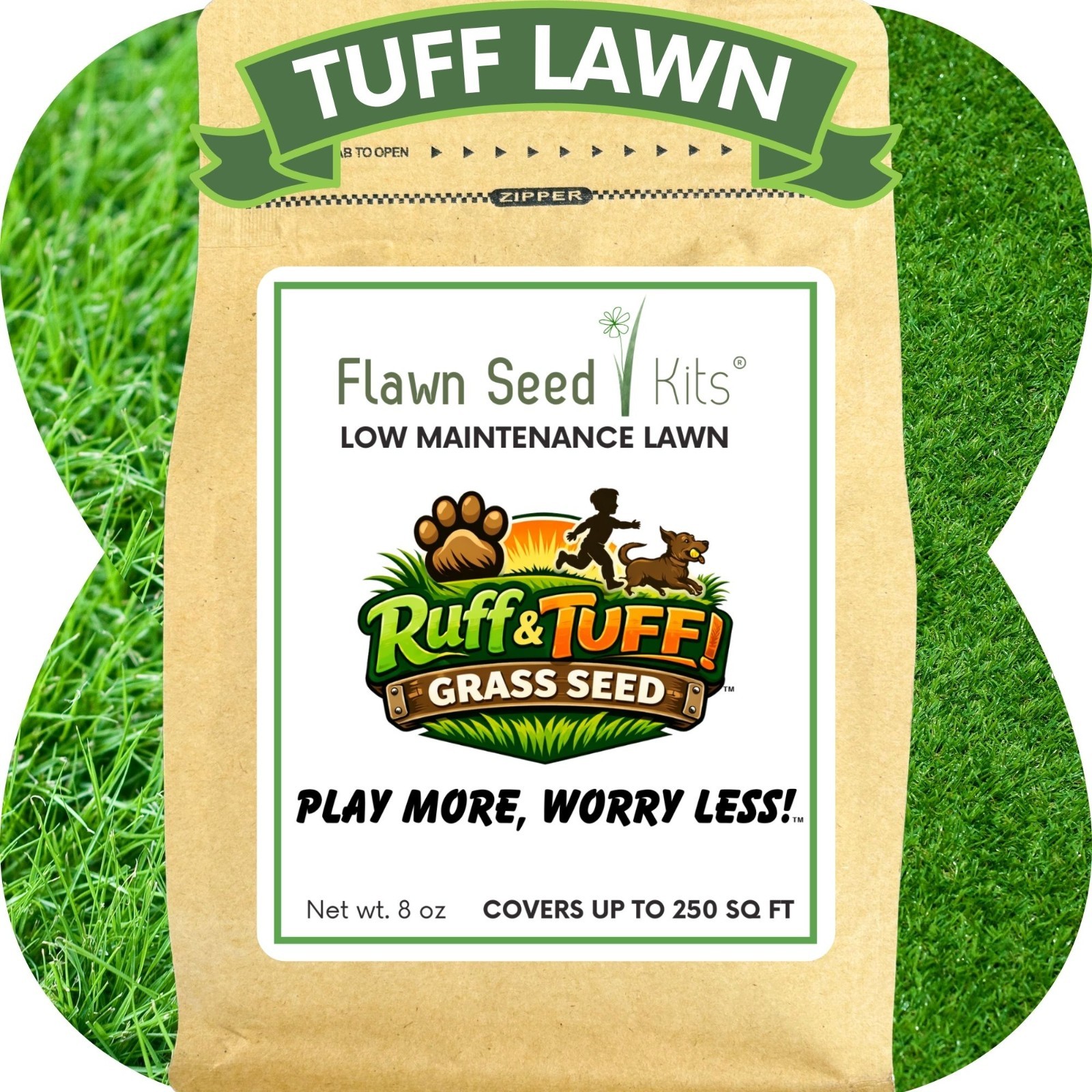 RUFF and TUFF! Fescue Grass Seed, Pet Friendly, Low Maintenance, Shade Tolerant