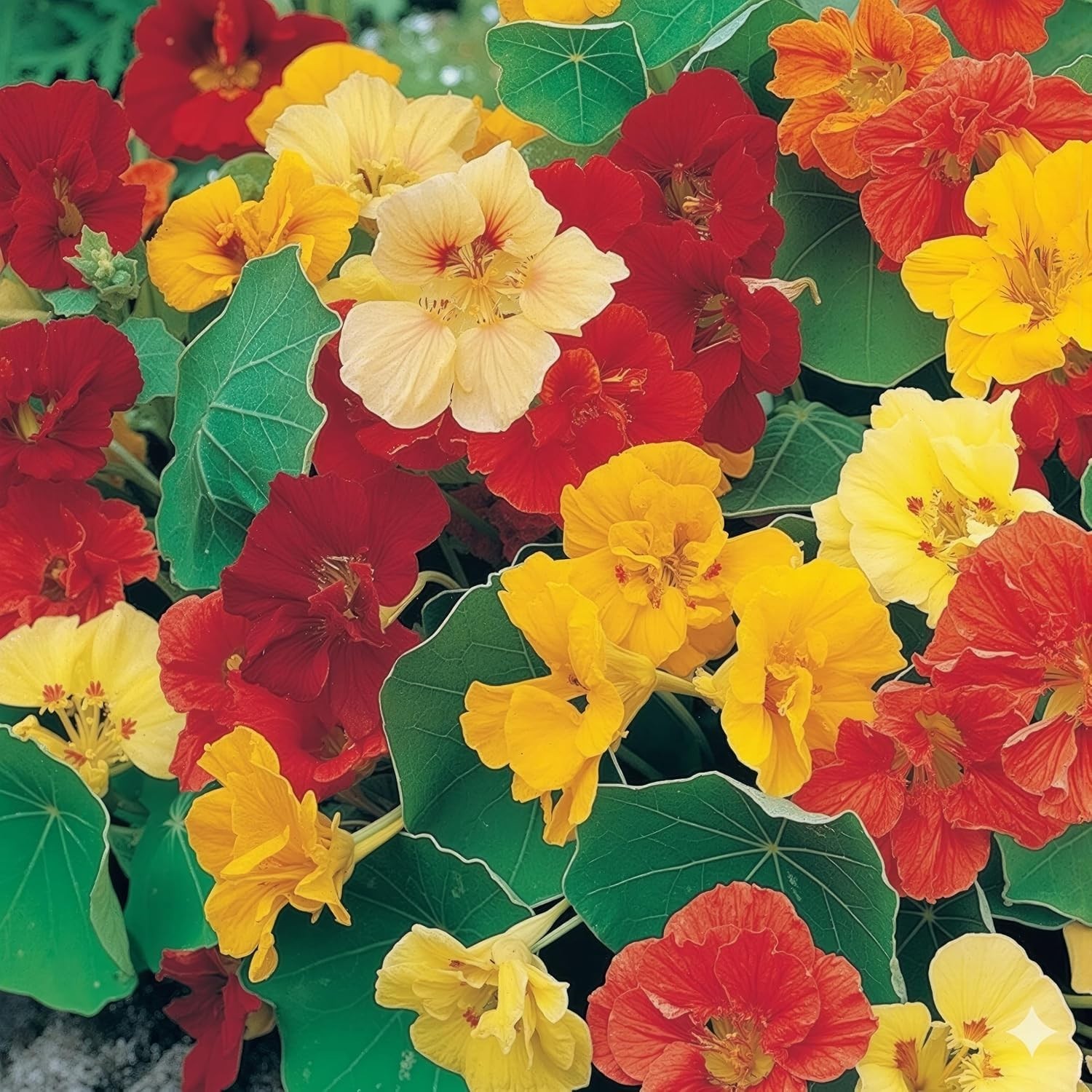 Untreated Organic Nasturtium Flower Seeds – 350+ Double Gleam Edible Blooms