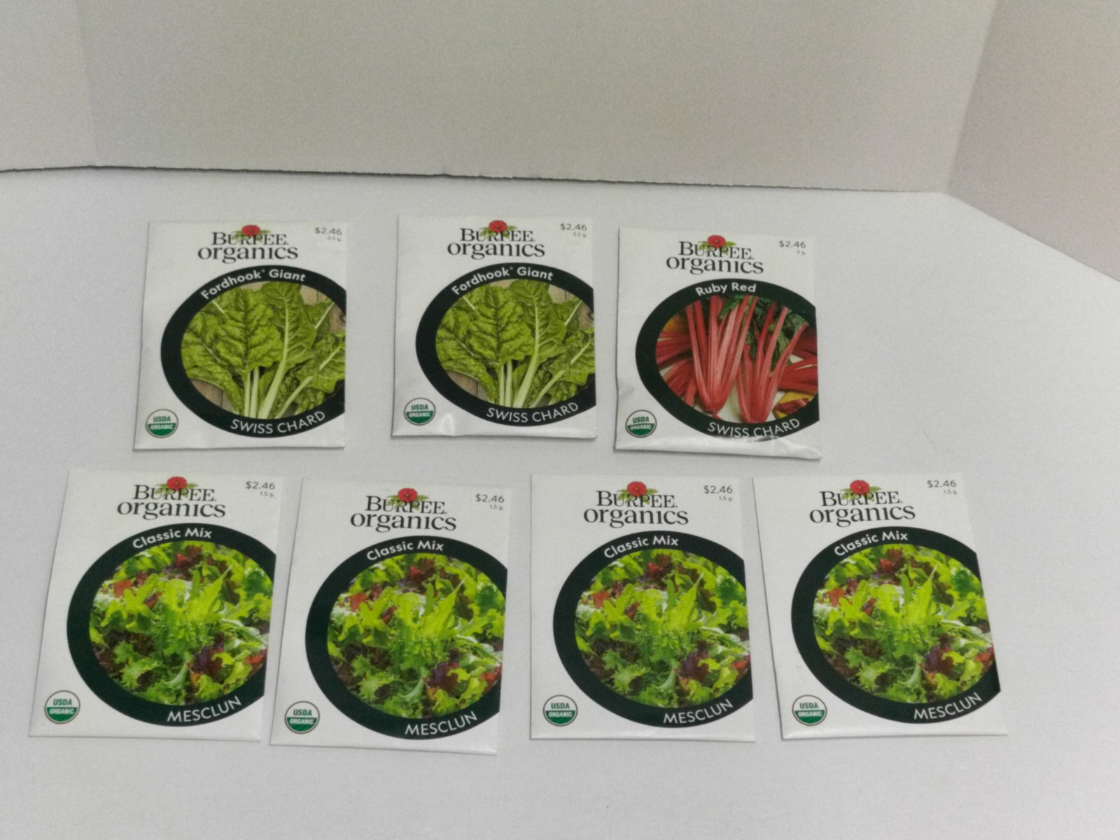 LOT OF 7 Burpee Organics Vegetable Seed Packs Misc Assortment 11/24