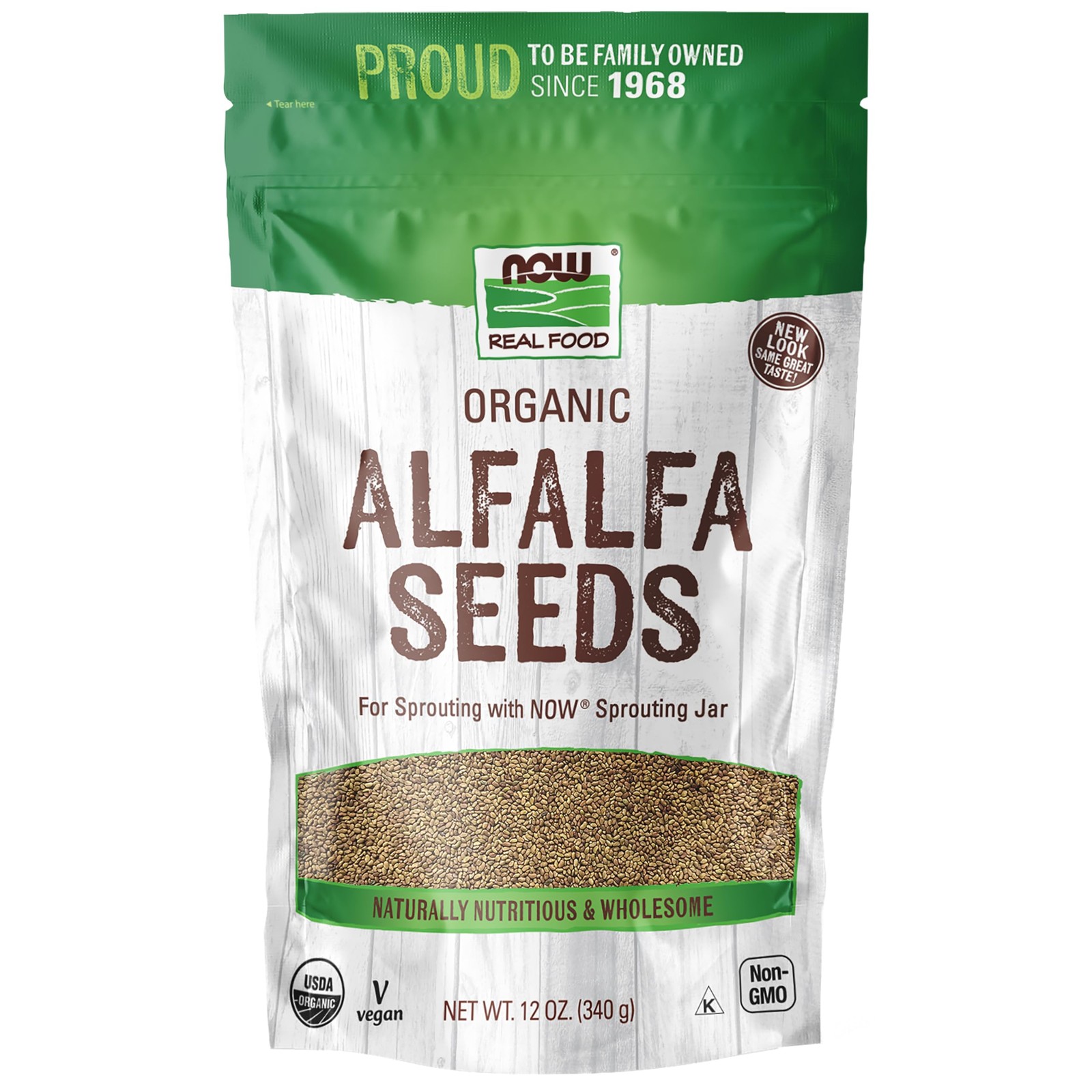 Organic Alfalfa Sprouting Seeds Non Gmo Vegan 12 Ounce Pack Of 1