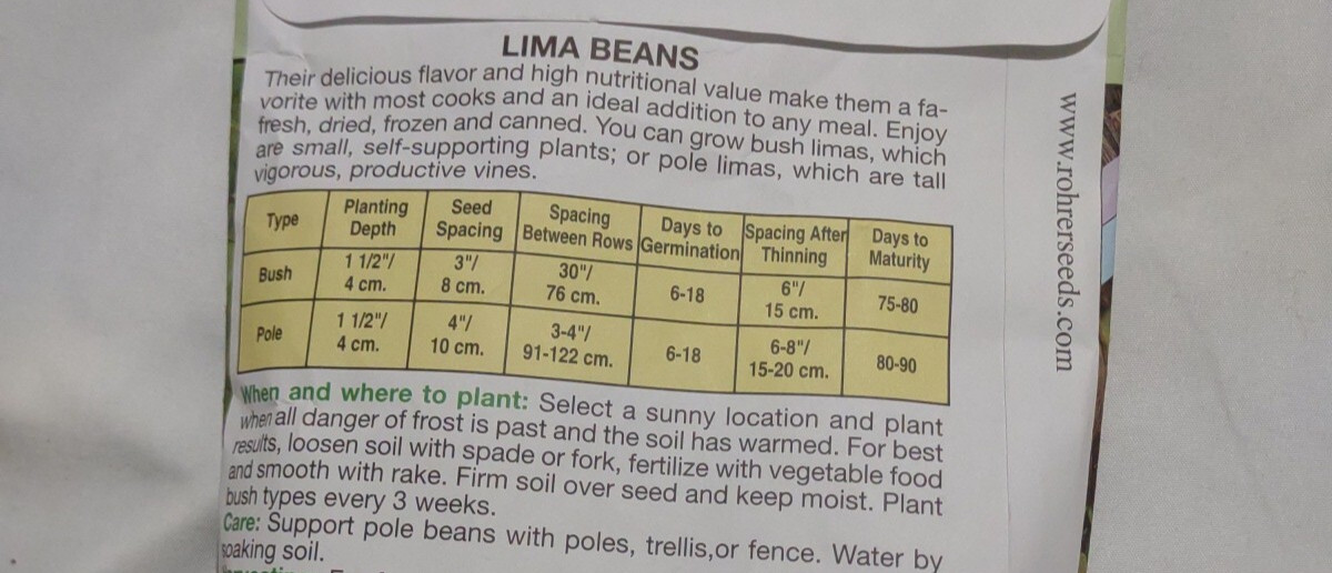 150 + Garden perfect Lima bean quality seeds NON GMO Heirloom