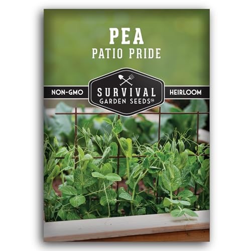 Patio Pride Pea Seeds for Planting – Compact Bush Peas for Container and 1