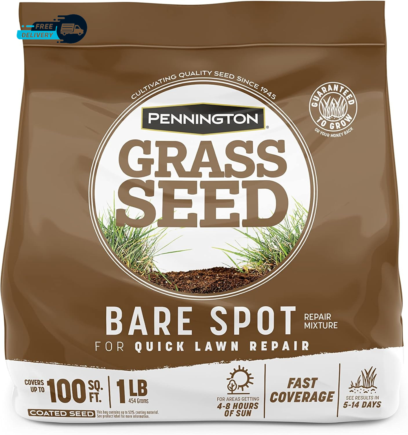 Bare Spot Repair Mix Central 1 LB Grass Seeds for Lawn Grass Seed