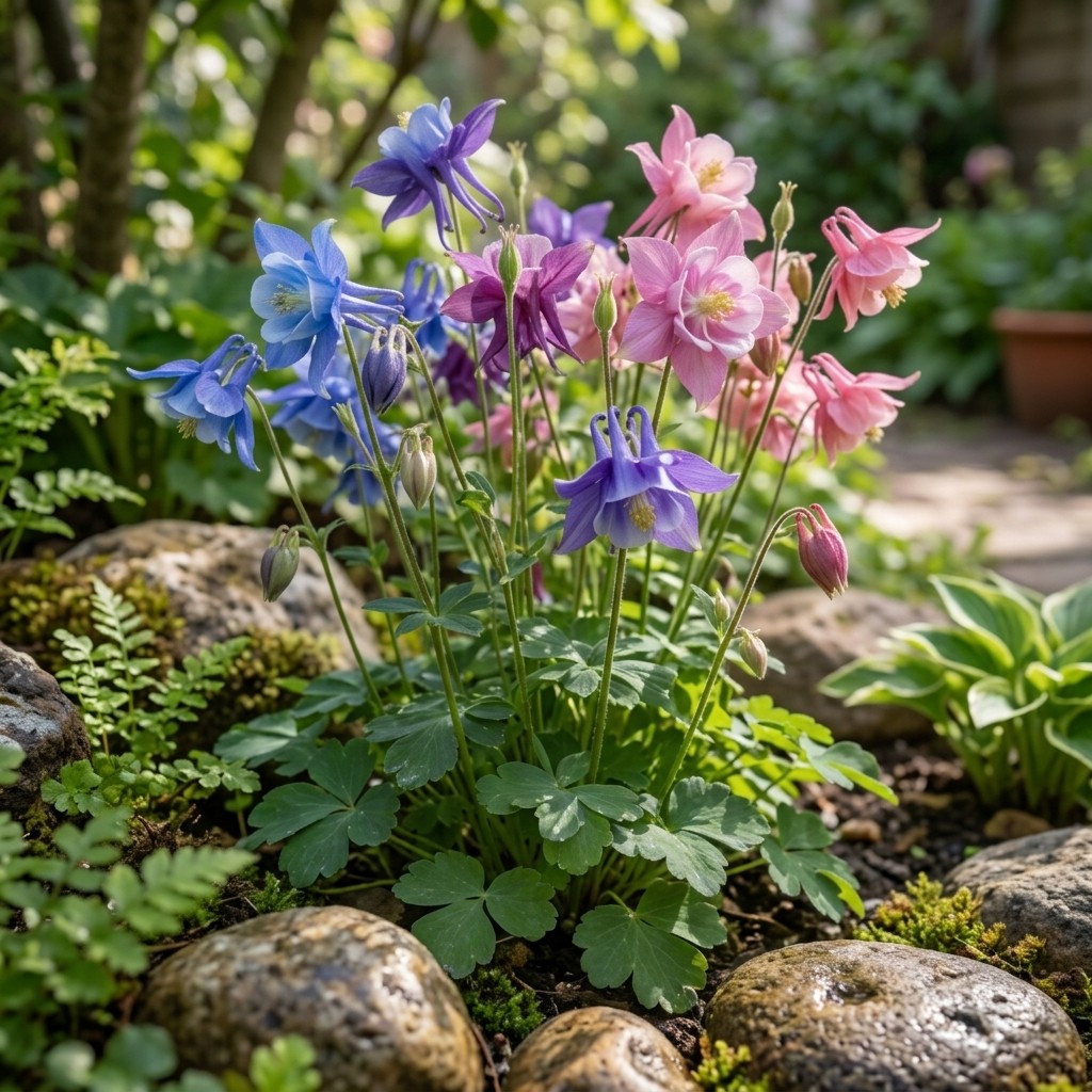 1000pcs Columbine Seeds, Aquilegia Flower Seeds for Home Garden Outdoor Planting