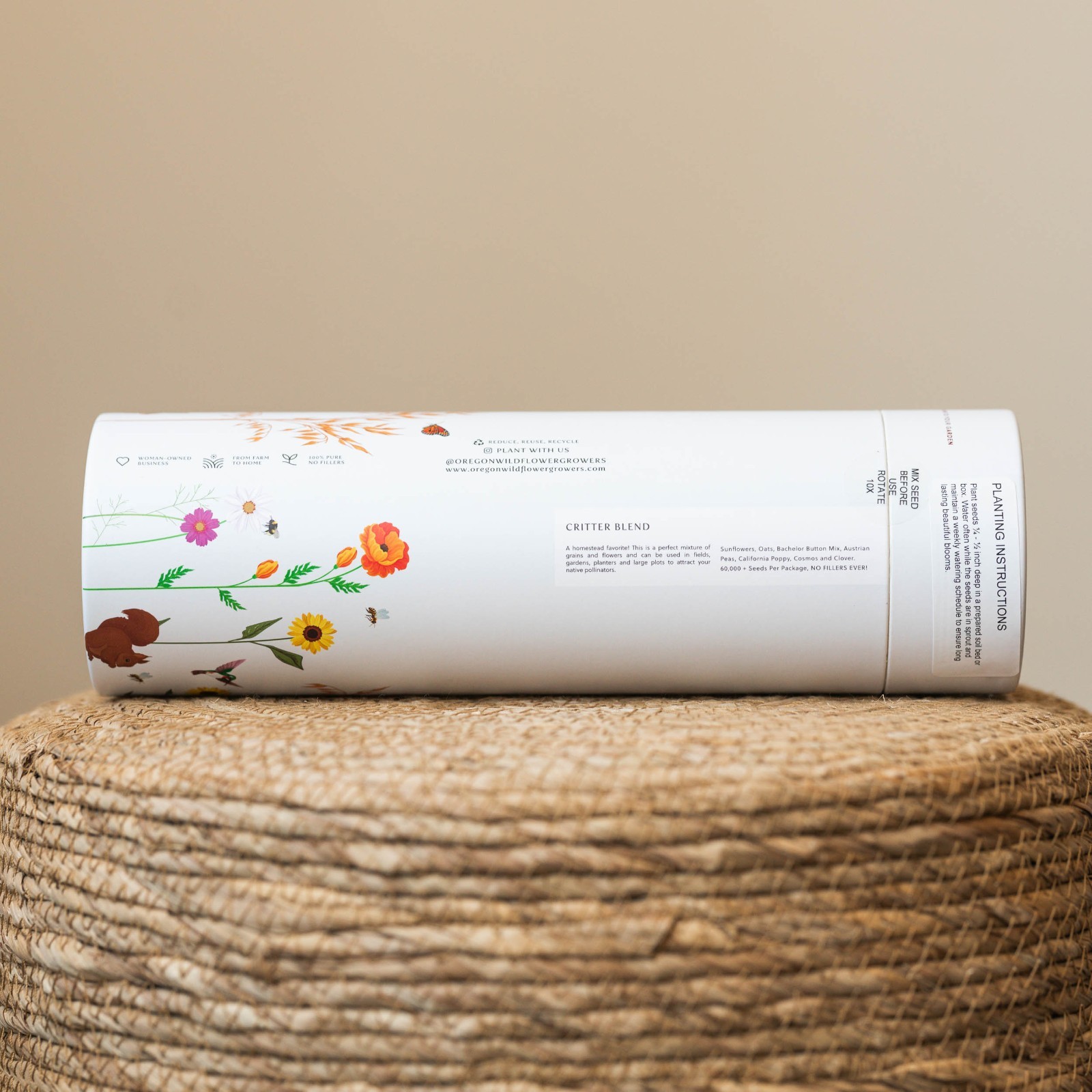 Wildflower Seed Blend. 7 Seed Blend With 60,000+ Seeds Per Package. PURE SEED!