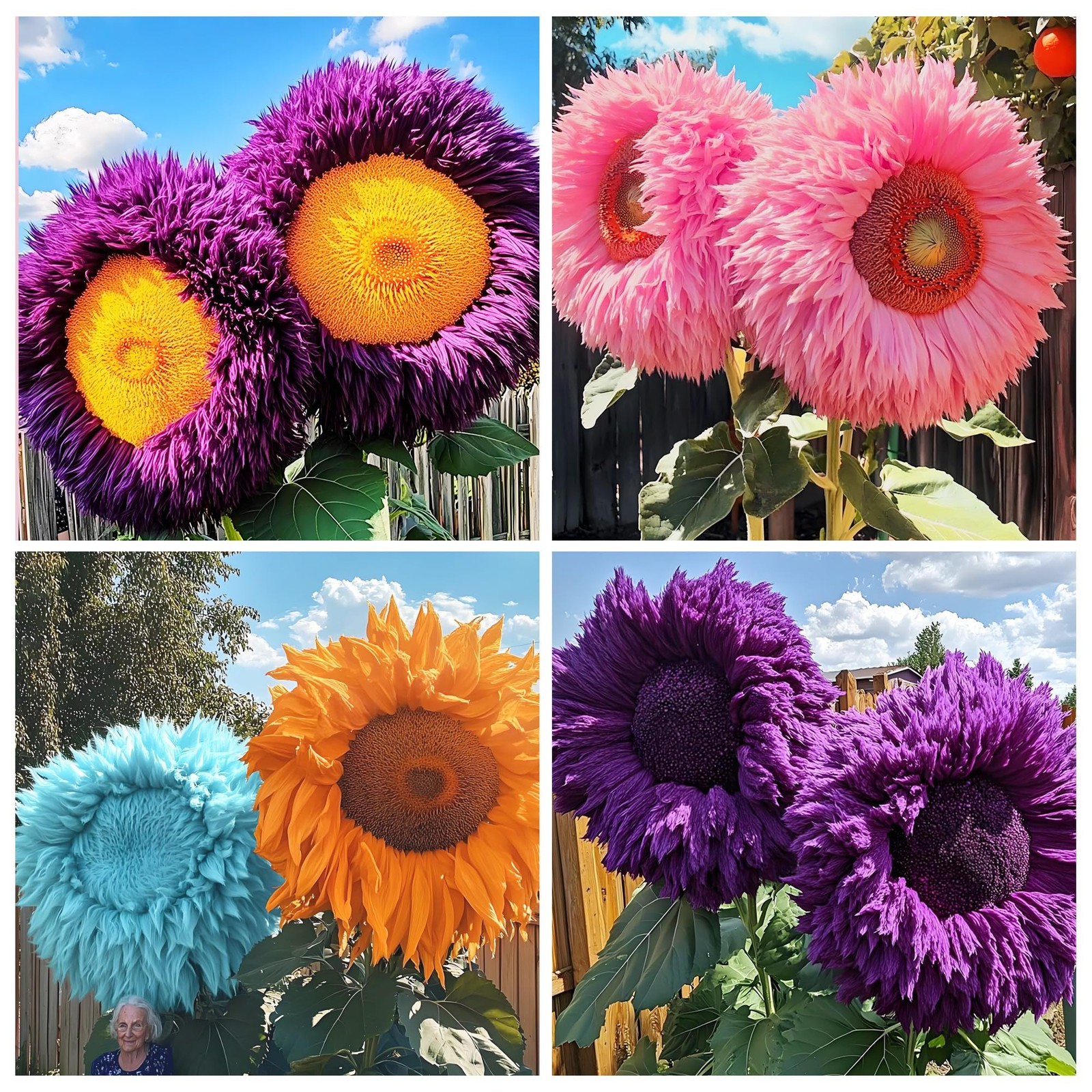 450+Mixed Sunflower Flower Seeds Bulk for Planting Outdoor Heirloom Non-GMO