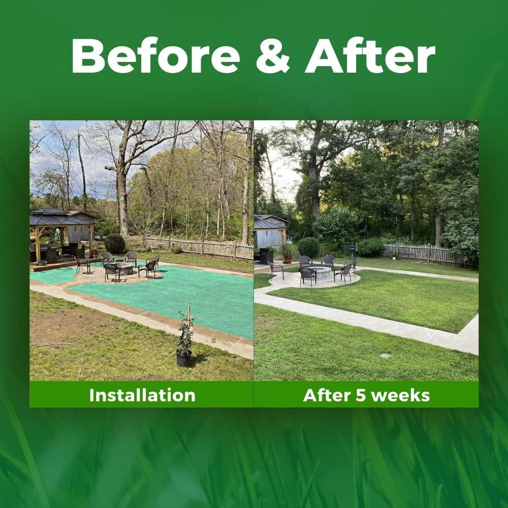 Sustainable Bermuda Rye Grass Seed Mat – 50 SQFT for Lush Outdoor Lawns
