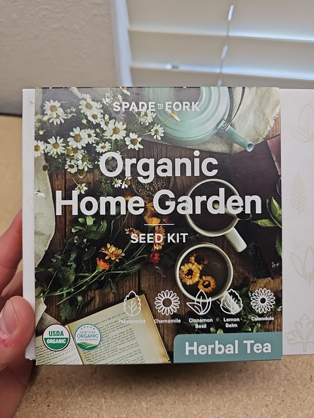 Spade to Fork Organic Home Garden Edible Flowers & Herbal Tea Seed Kits (B3)