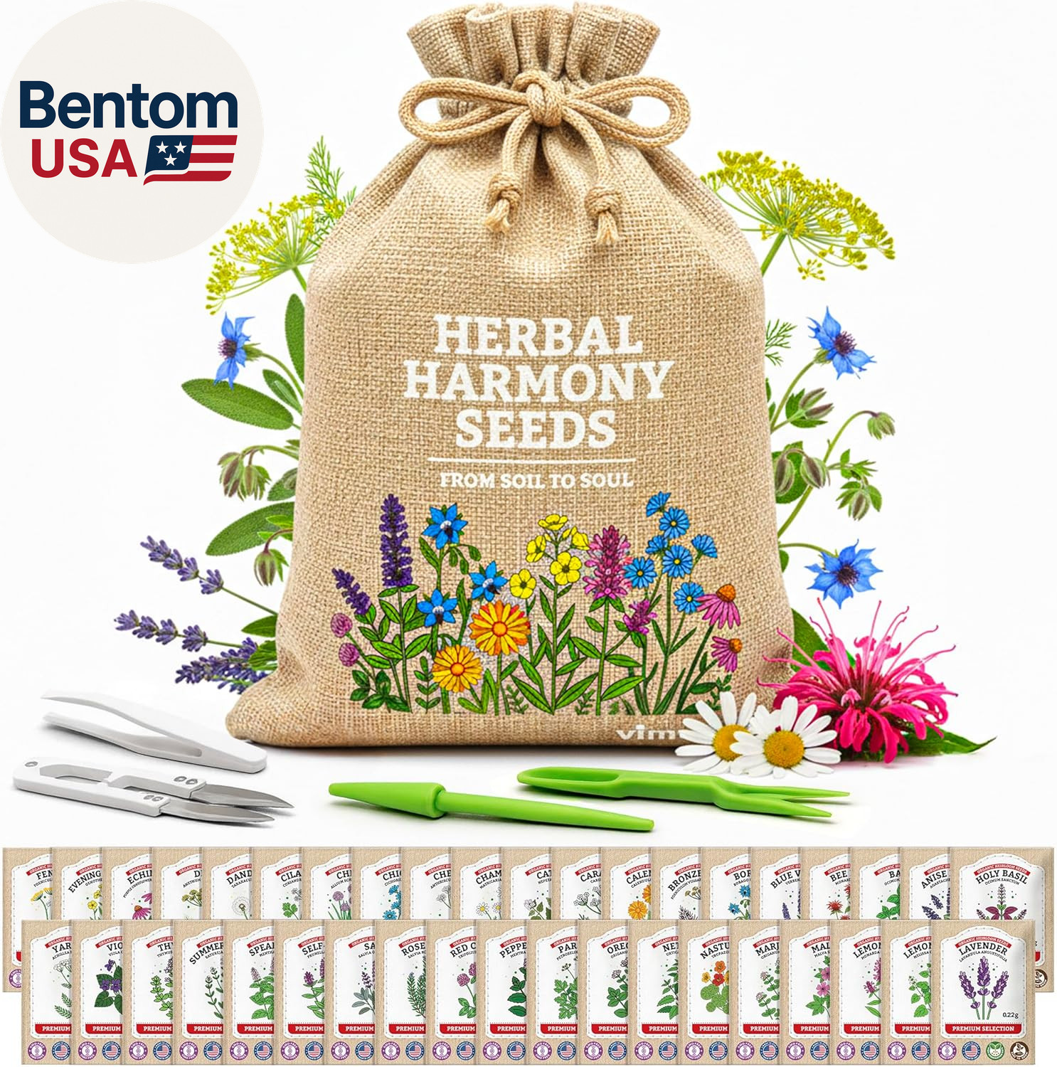 Medicinal Herb Seeds Variety Pack – 39 Heirloom Non-Gmo Apothecary Seed Kit, Her