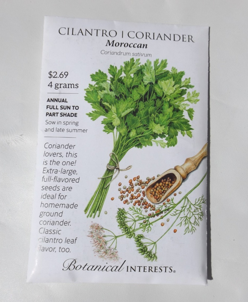 Lot#3 8 packs Botanical Interests seed, Herbs, Dill, Cilantro, Thyme, Lemon balm