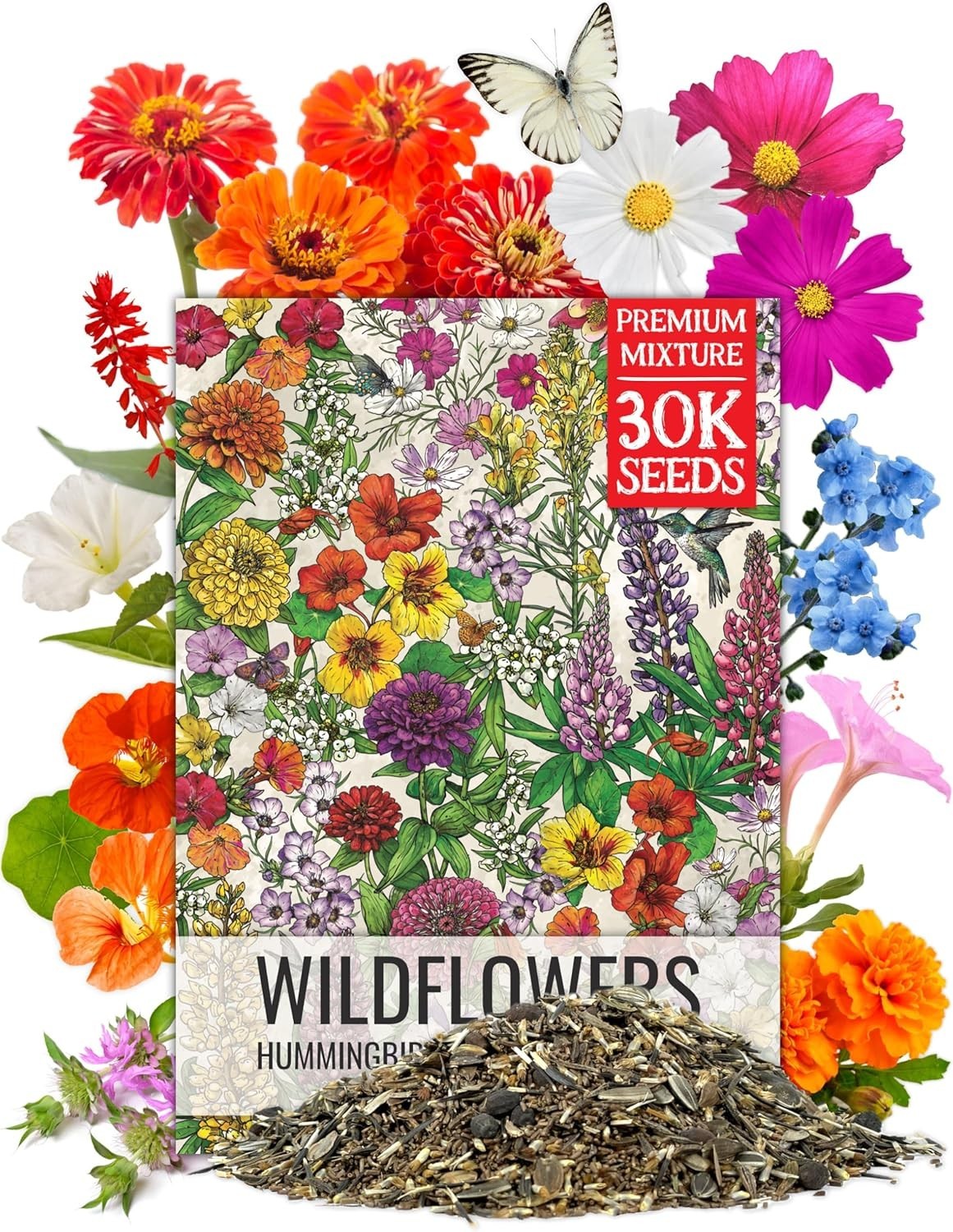Eco-Friendly Wildflower Seeds – Attract Butterflies with 2 Oz Butterfly Mix
