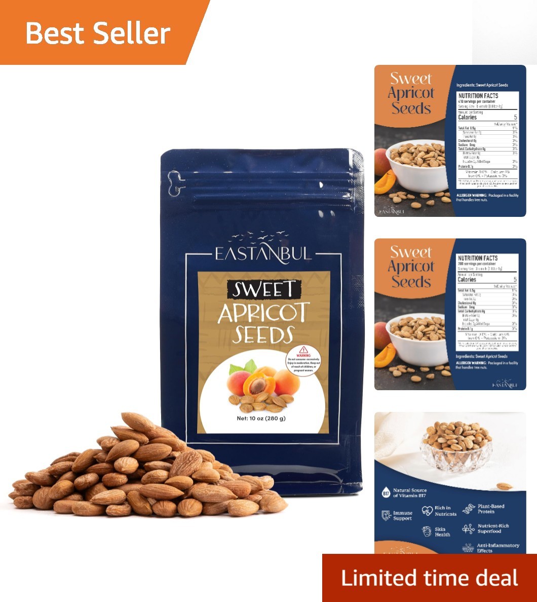 Natural Sweet Apricot Kernels 10oz – , Gluten-Free Superfood from Turkey