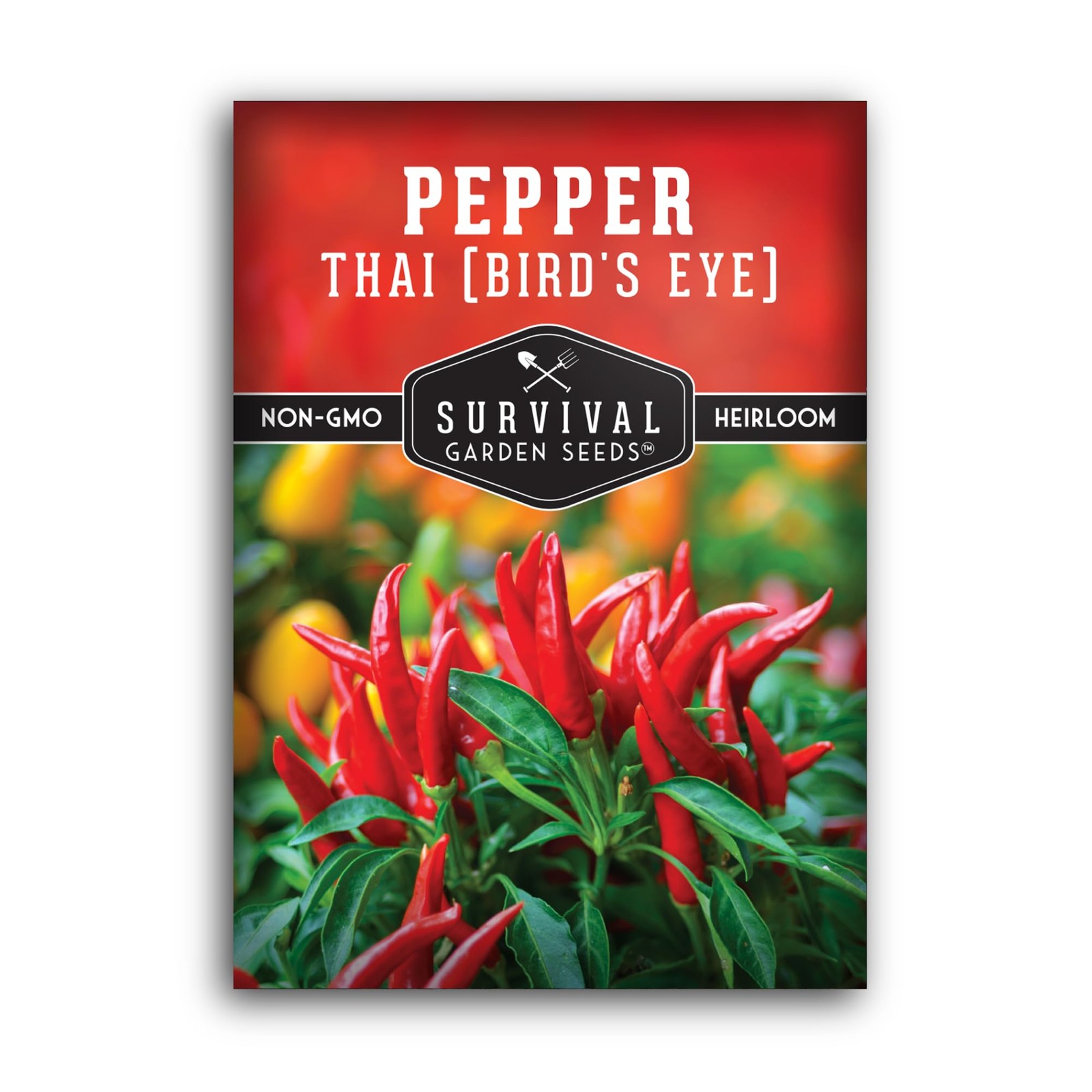 Thai Chili Pepper Seeds for Planting | Heirloom Bird’s Eye Hot Variety – Non-GMO