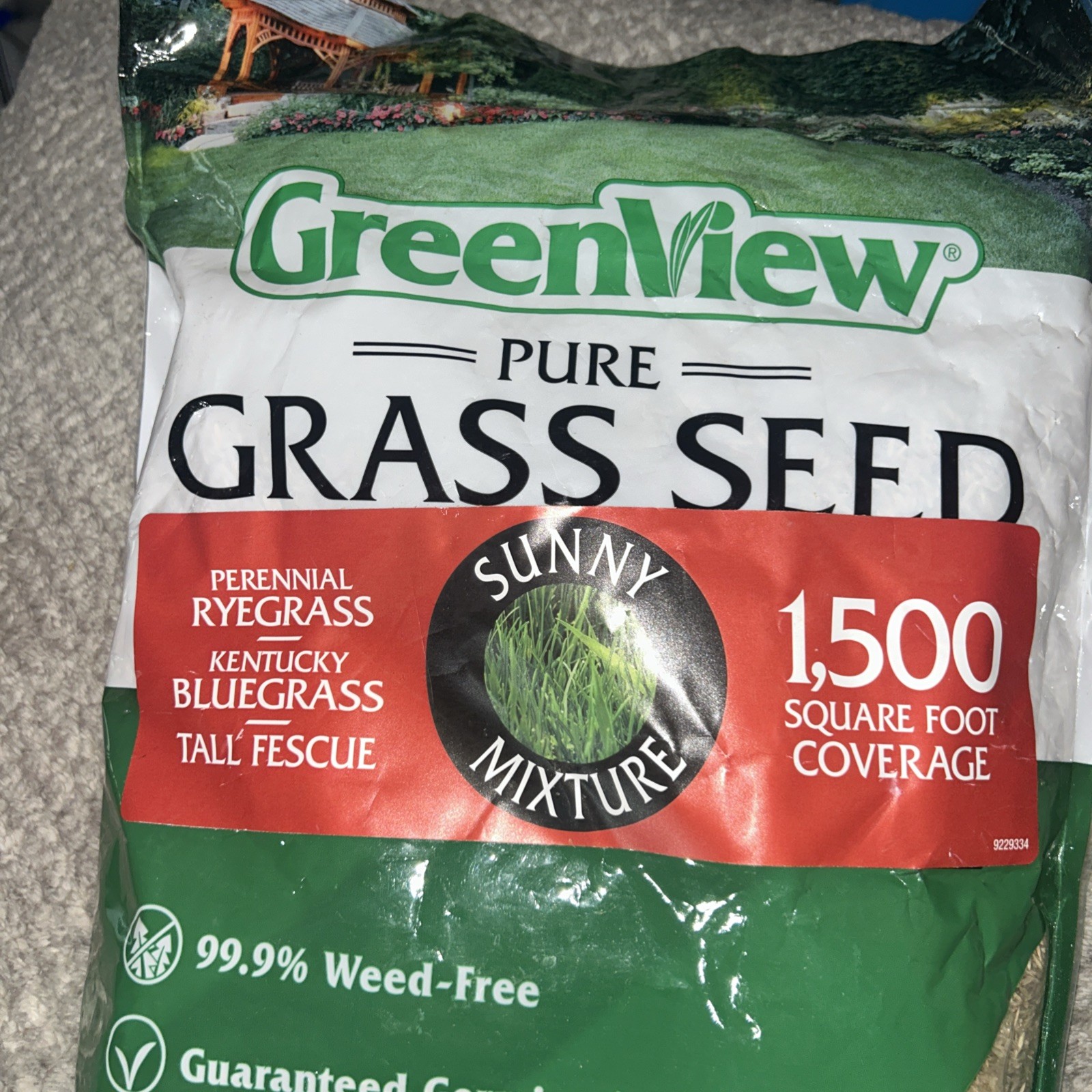 Greenview Pure Grass Seed Sunny Mixture 1,500 Square Foot Coverage 3LB Bag