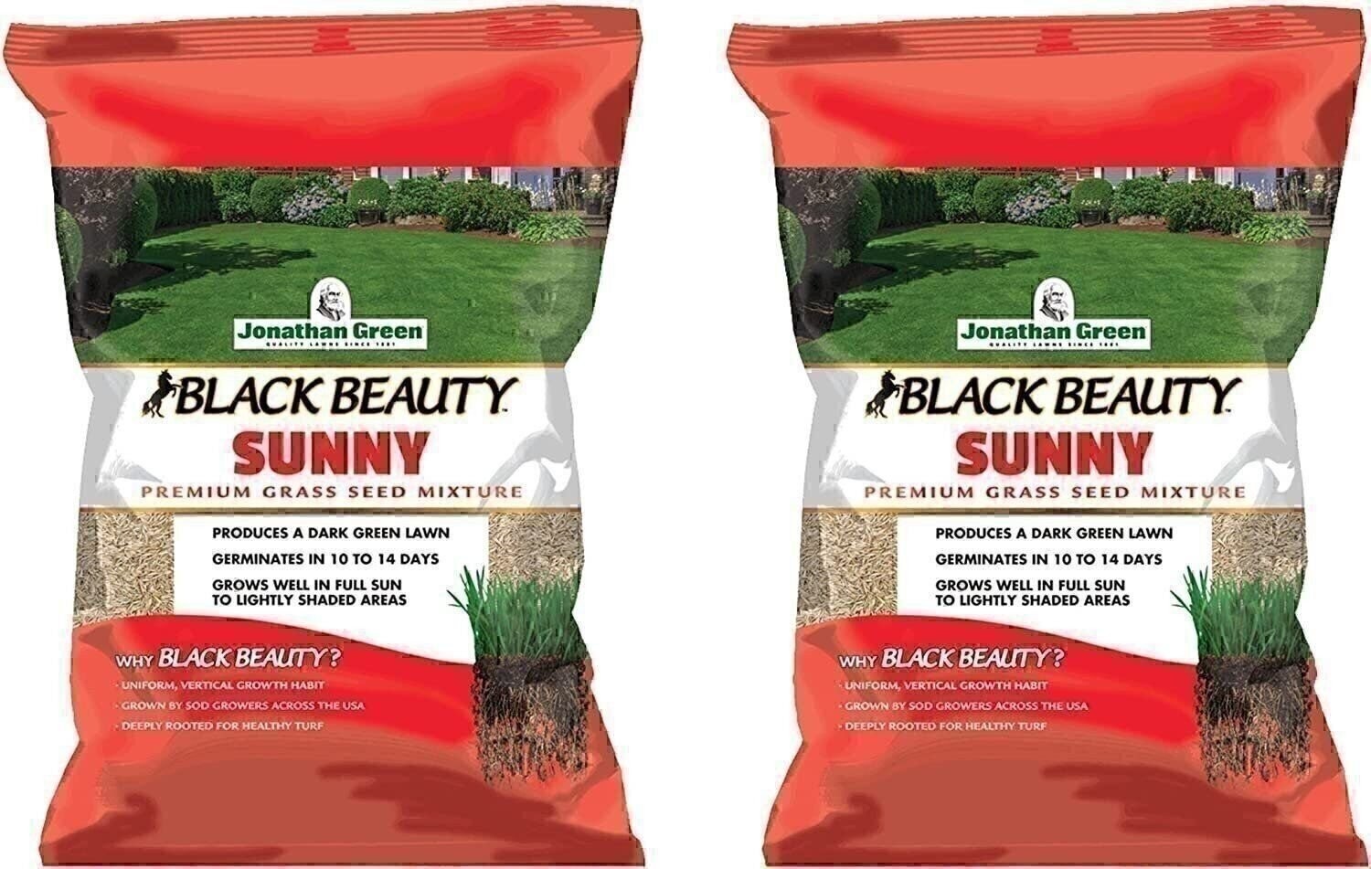 Jonathan Green 10880 Full Sun Grass Seed Mix, 7 Pounds (2 Pack)