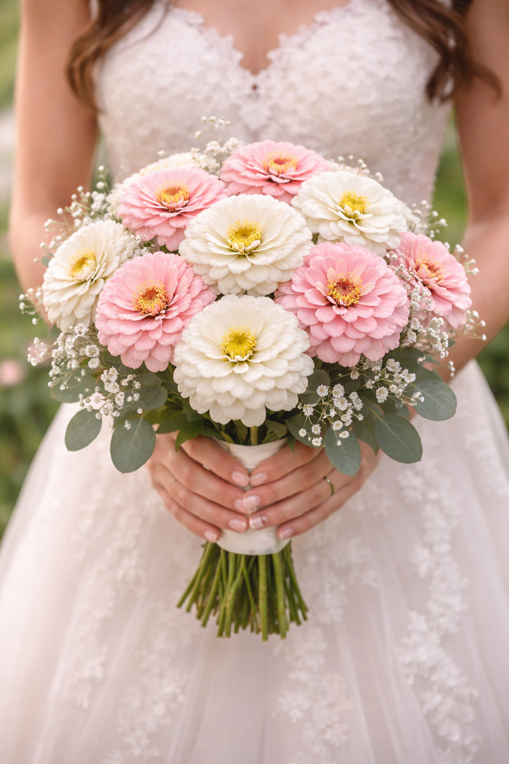 Blushing Bride Mix Zinnia Seeds | Soft Pink & White Zinnia Heirloom Flowers