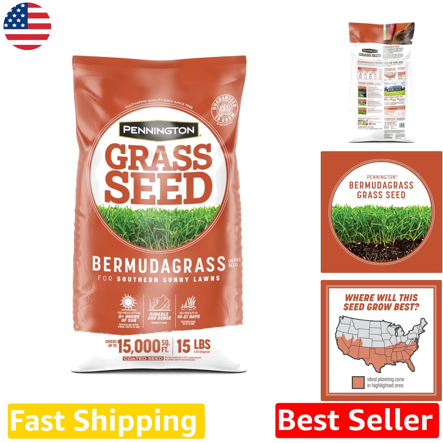 Durable 15lb Bermuda Seed – High-Traffic, Drought-Tolerant, Green Lawn Solution