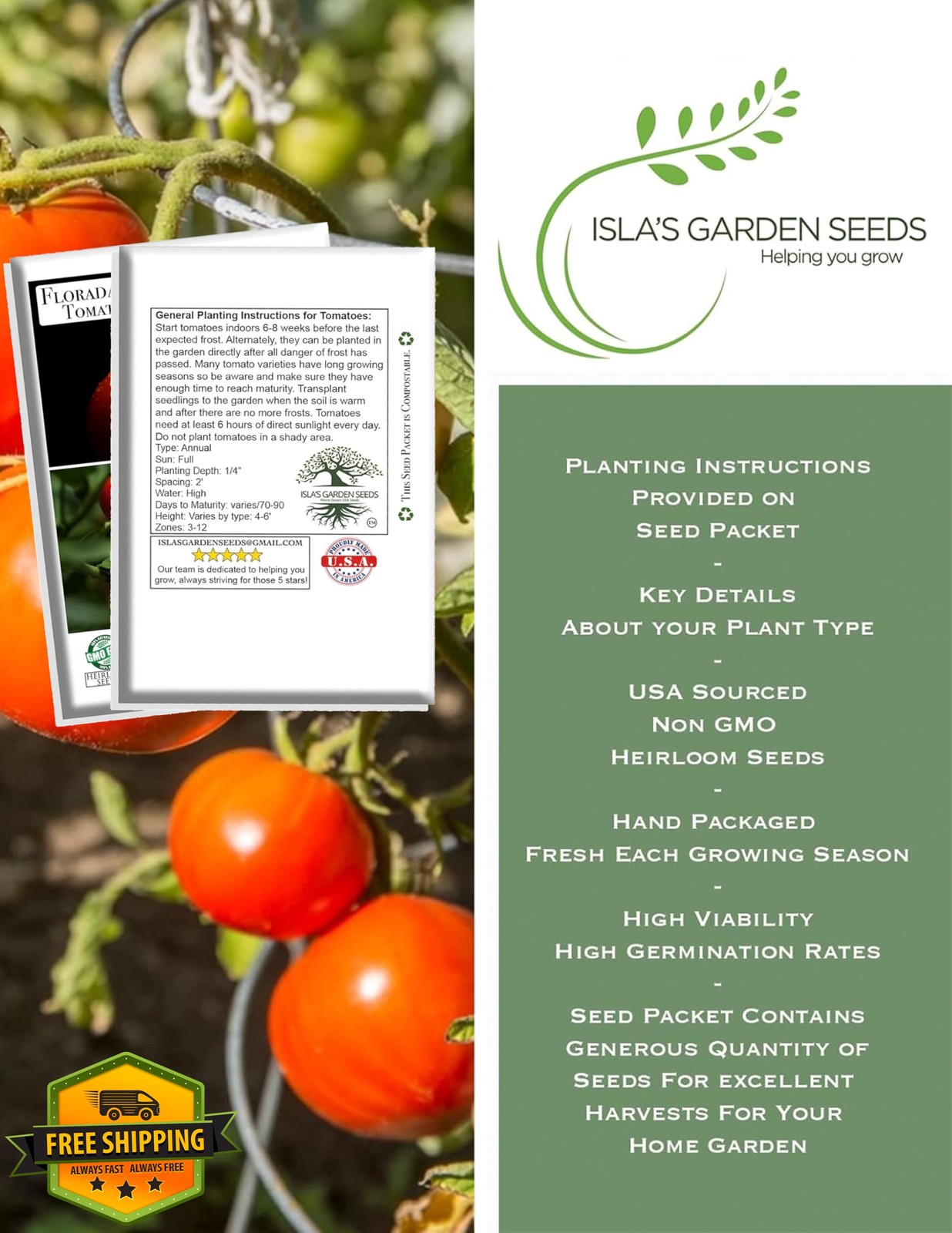 Isla’s Garden Seeds Tomato Seeds