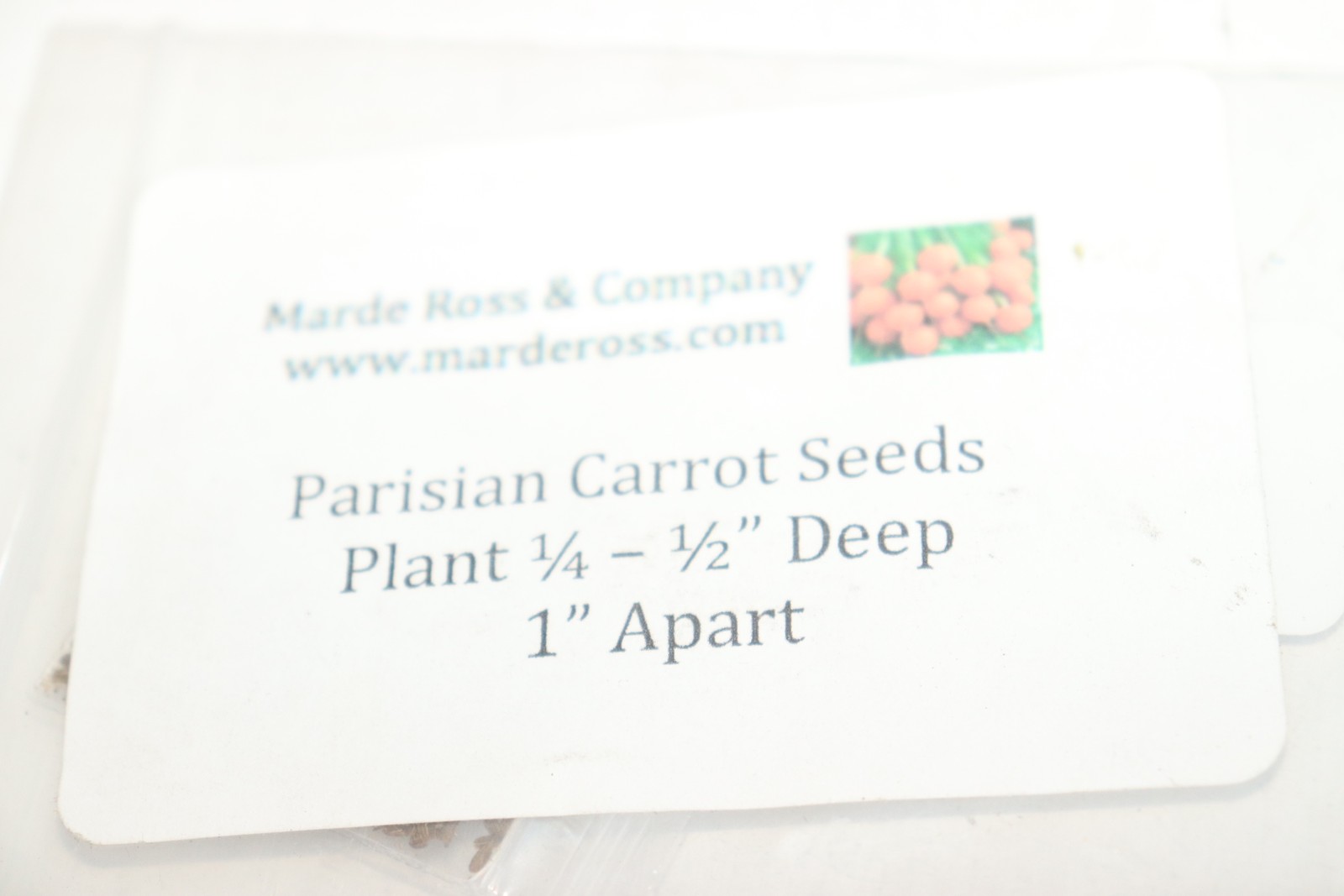 Marde Ross Round Parisian Carrots 1/4″ – 1/2″ Deep x 1″ Apart
