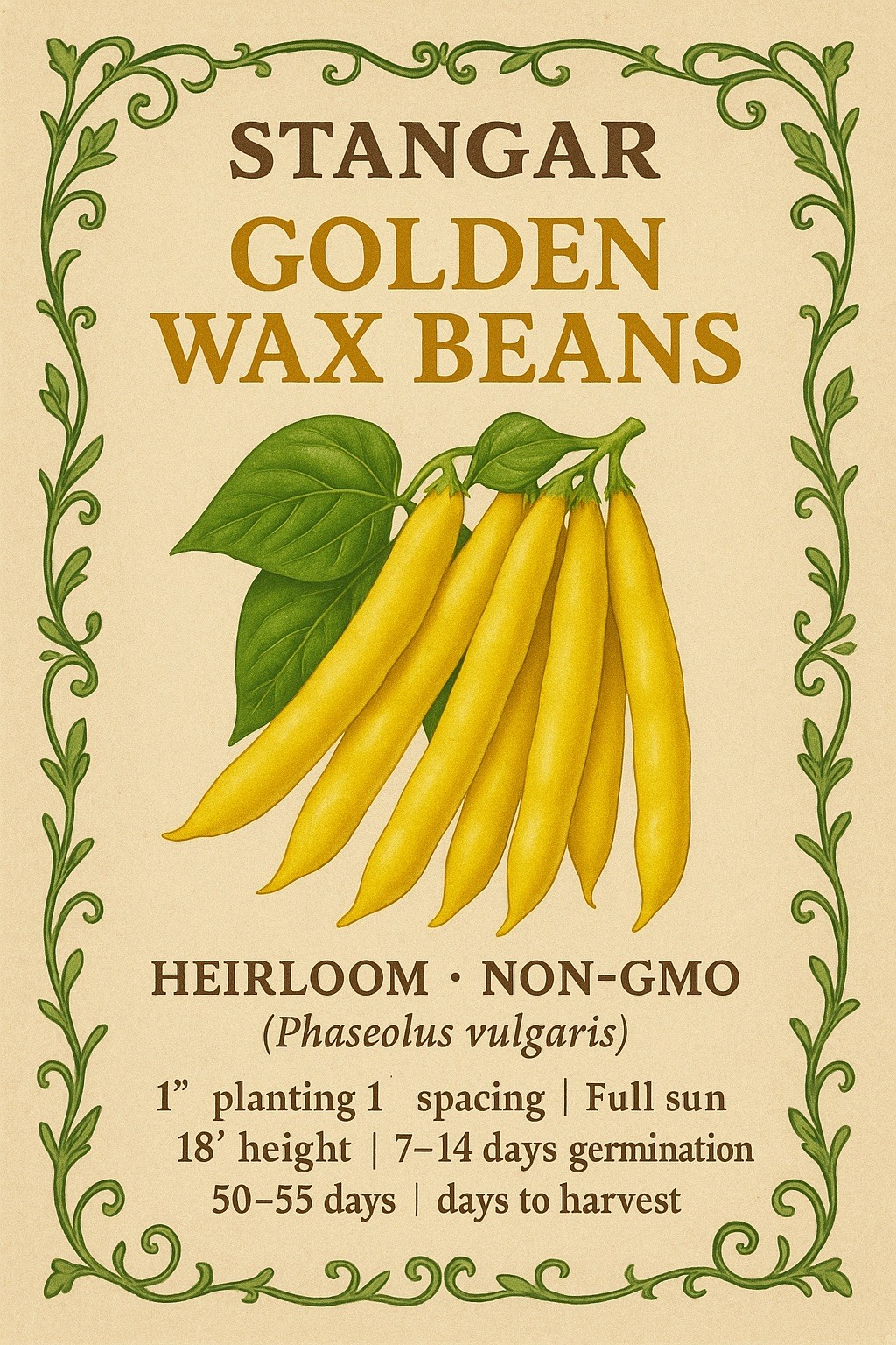 Kentucky Wonder Yellow Wax Bean Seeds (Pole Beans) | Butter Golden Seed For 2026