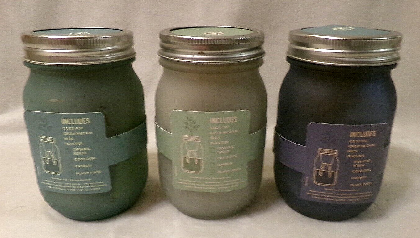 NWT 3 PC SET of MODERN SPROUT SELF-WATERING HERB KIT HYDROPONIC PLANTERS