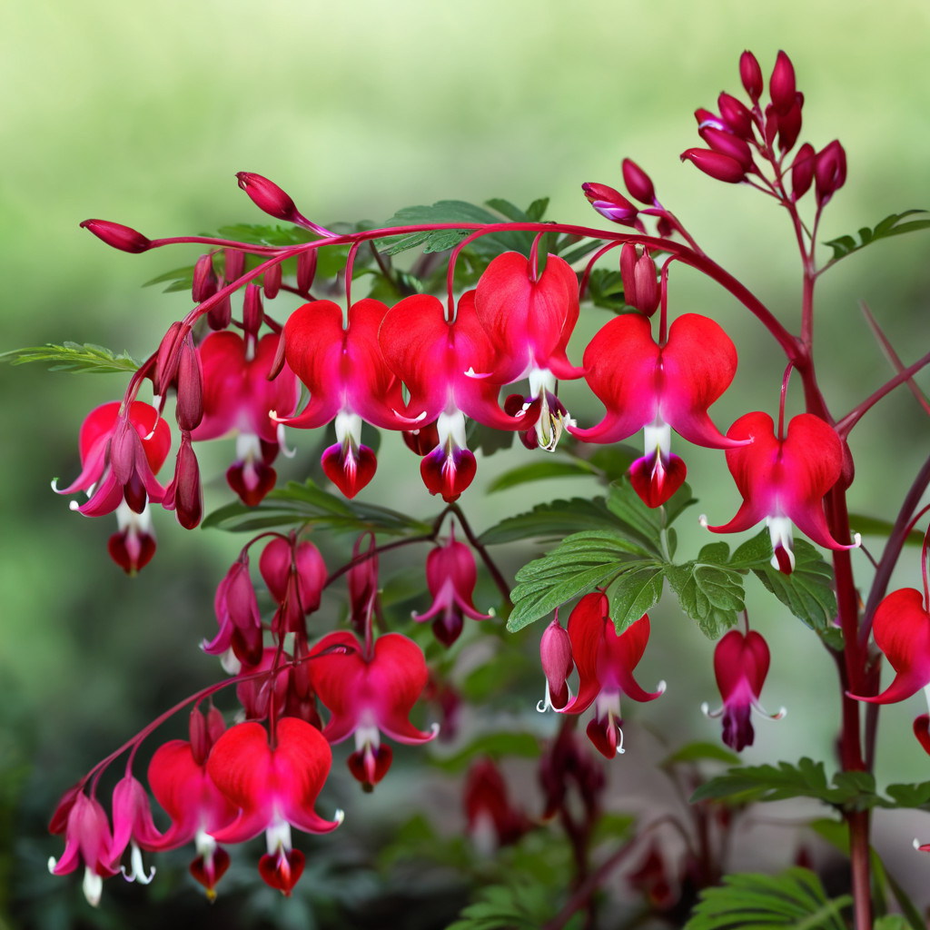 25 Red Bleeding Heart Seeds Dicentra Spectabilis Flowers Seed US SELLER
