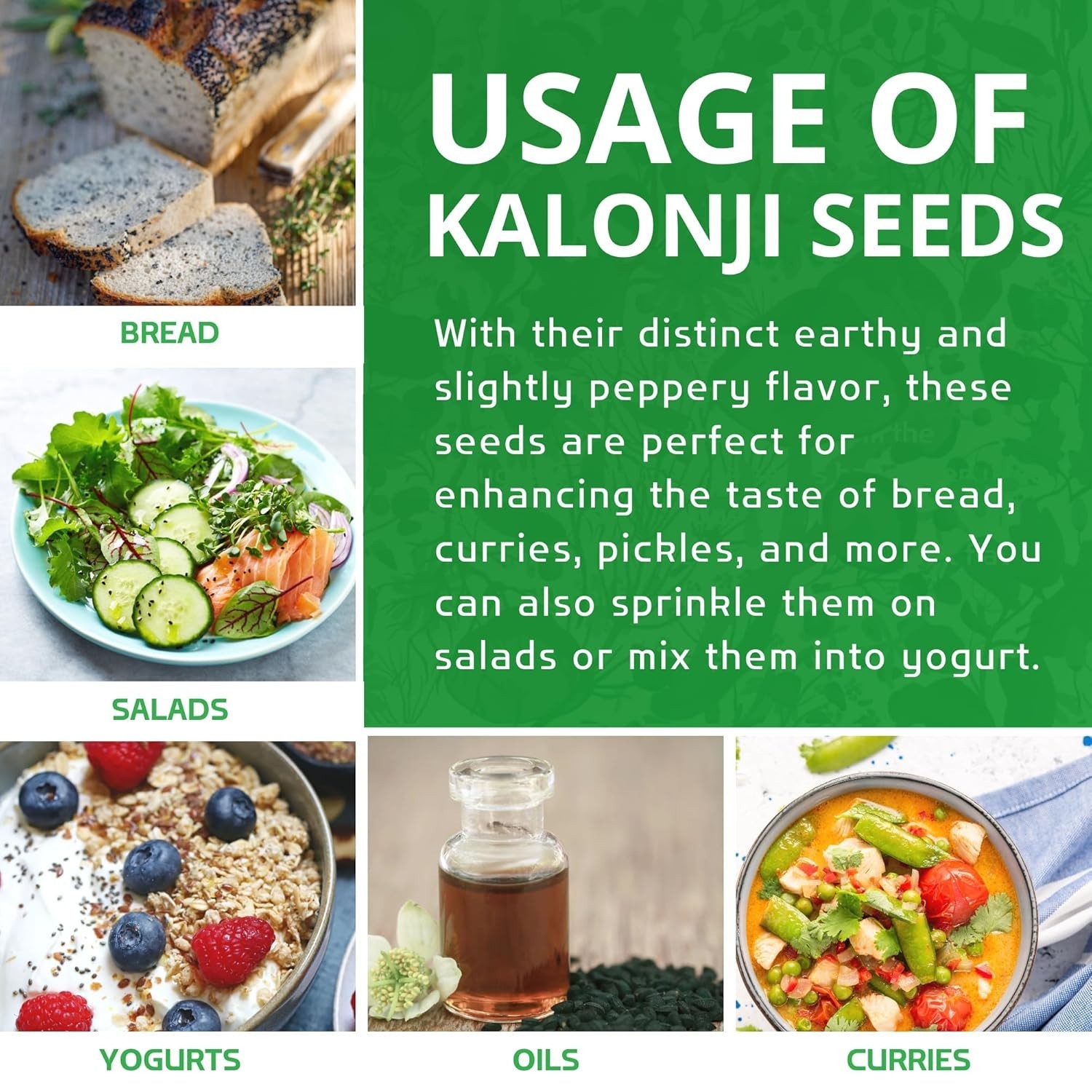 Nigella Seeds 7 Ounce Bag – Whole Black Seed, Kalonji, Nigella Sativa