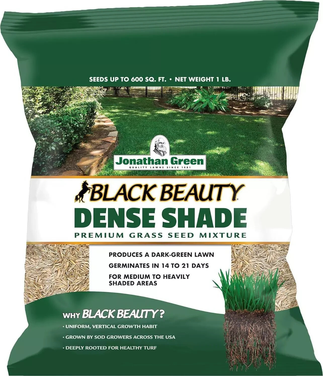 Jonathan Green (10622) Black Beauty Dense Shade Grass Seed – Cool Season Lawn (1