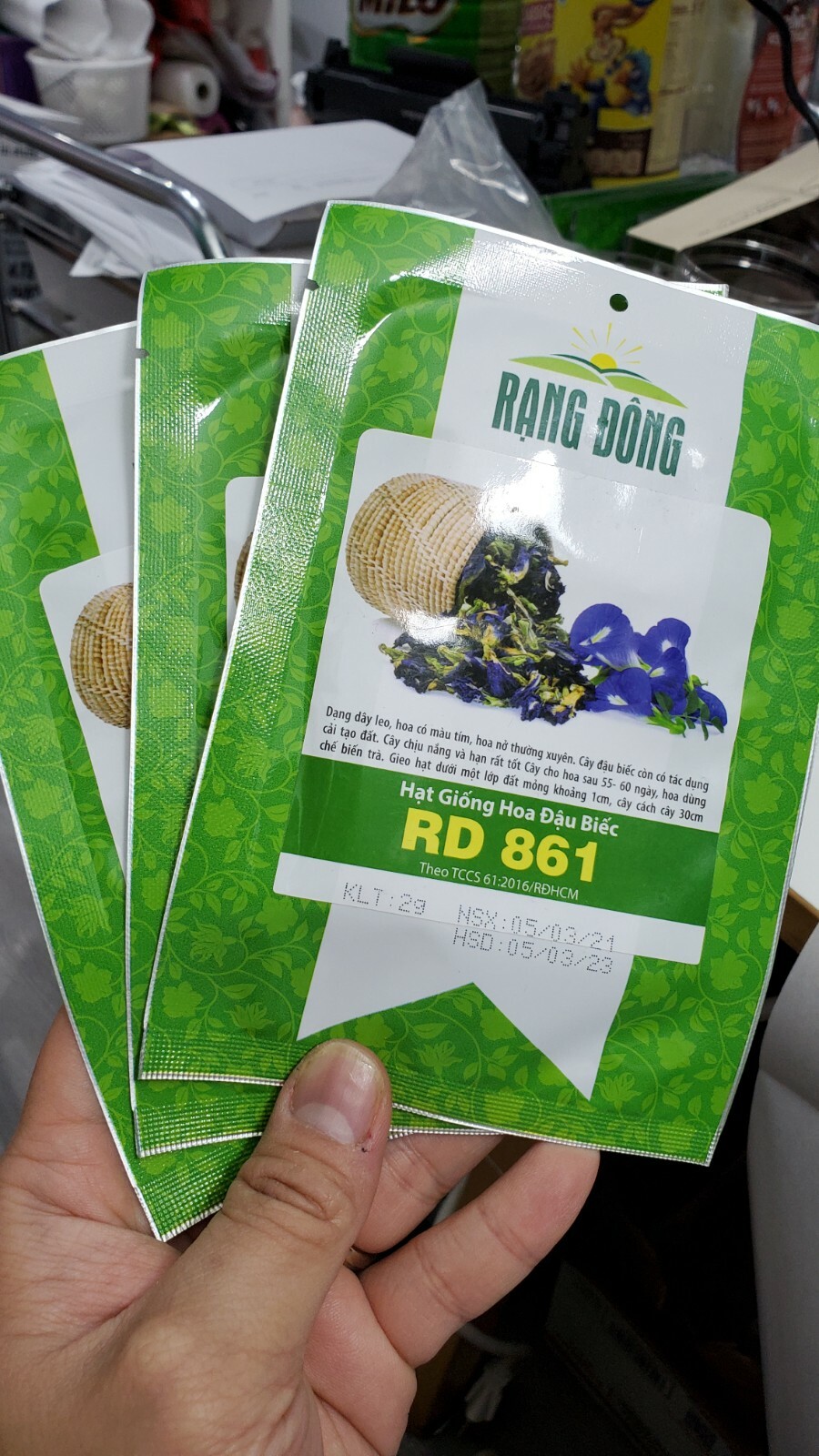 BUTTERFLY PEA (Clitoria Ternatea/đậu biếc) 2021 RADO 861 rang dong dau biec 2g