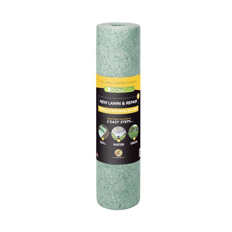 GrowTrax Bermuda Grass Seed Blanket Roll 100 sq ft Sun or Shade