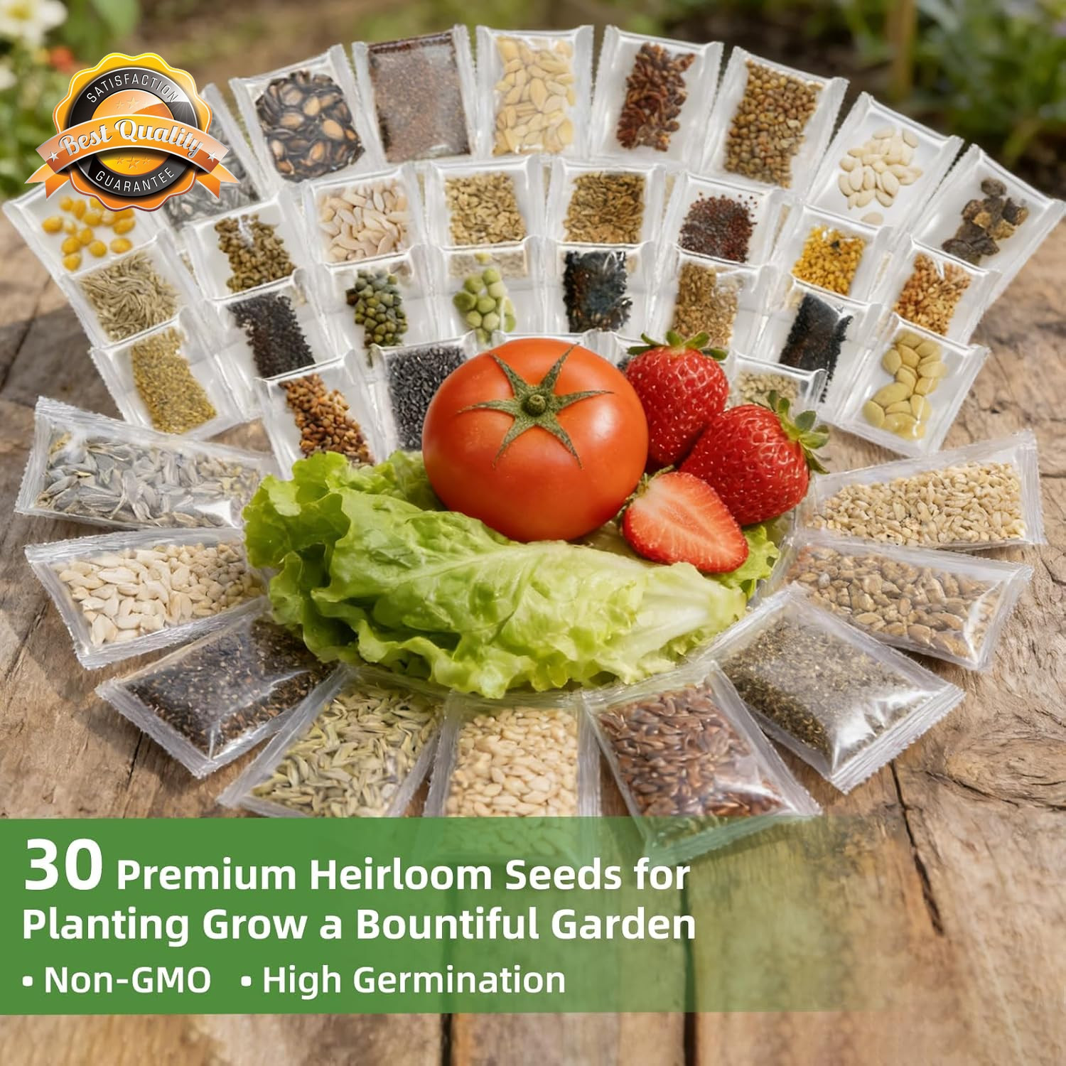 15000+ Heirloom Vegetable Seeds Non-GMO Seed Vault Survival Gear Kit