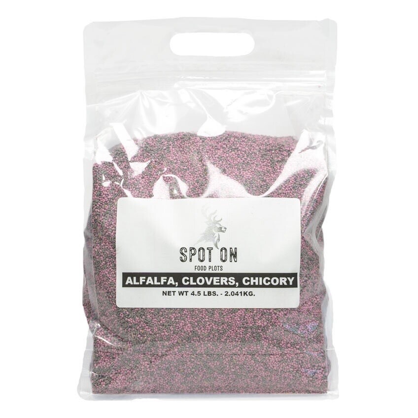 Spot On Food Plots Deer Plot – Alfalfa, Clovers, & Chicory Mix Seed Mix