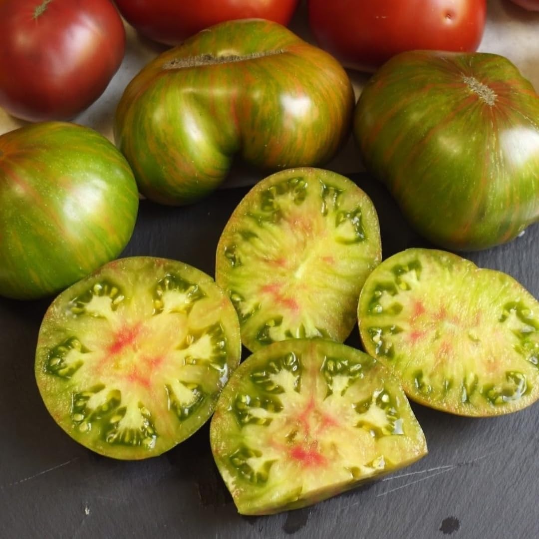 10 seeds Dwarf Peppermint Stripes Tomato ORGANIC Rare DTP