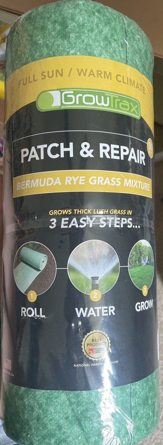 GRASS SEED FERTILIZER MIXTURE Garden Yard Quick Fix Green Mat Roll 50 Square Ft.