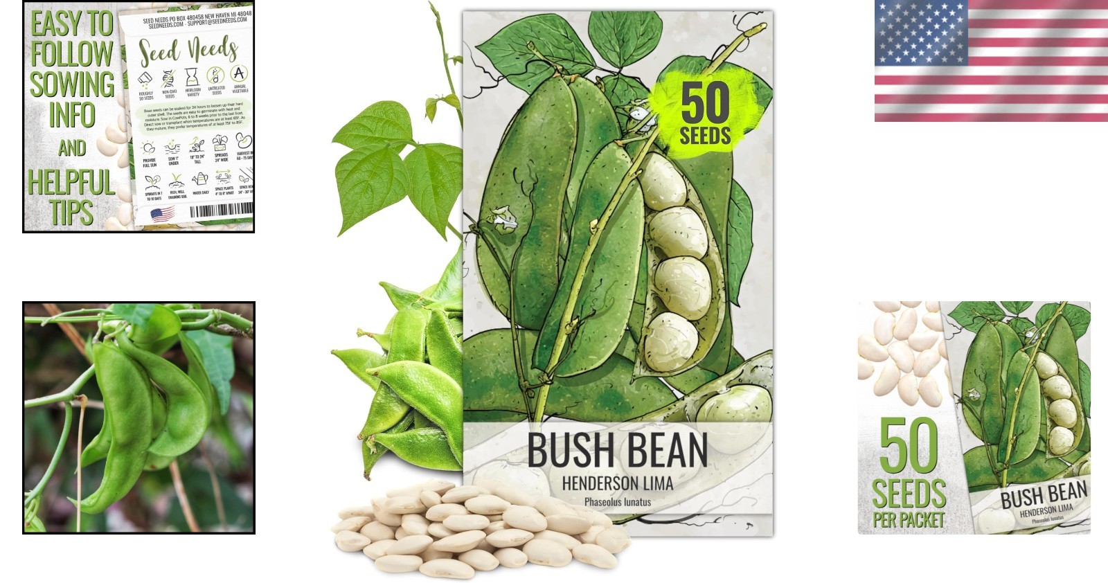 Henderson Lima Bean Seeds – Non-GMO Heirloom for Your Vibrant Vegetable Garden