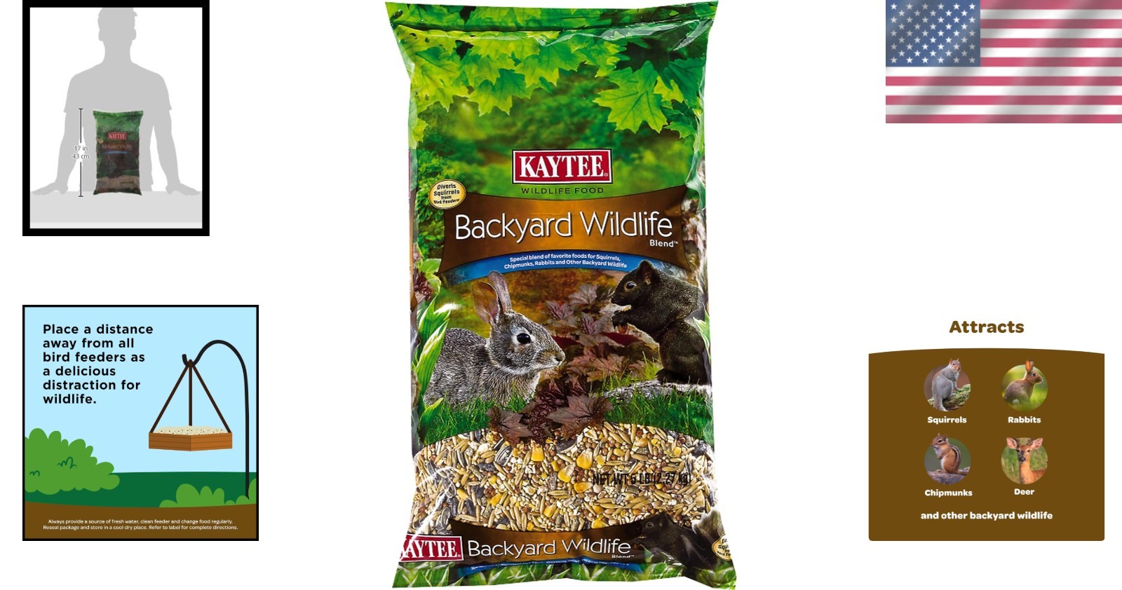 Kaytee 5-Pound Backyard Wildlife Blend for All Life Stages – Chicken Flavor