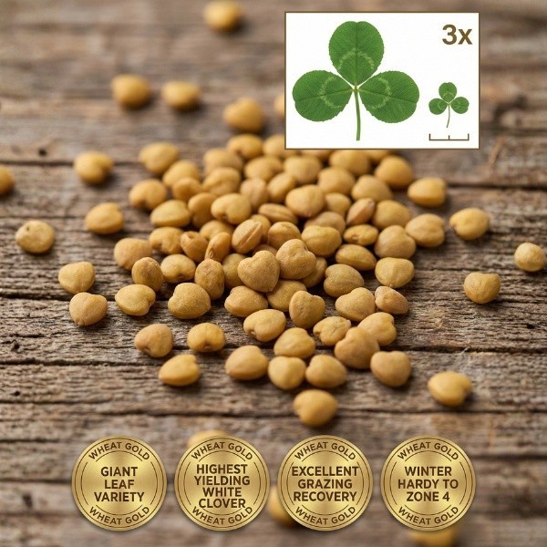 Old Cobblers Farm™ Wicked Tuff Turf Ladino Clover (Legumes) – (5/10/15/20lbs)