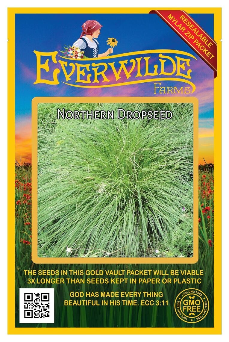 400 Northern Dropseed Native Grass Seeds – Everwilde Farms Mylar Seed Packet