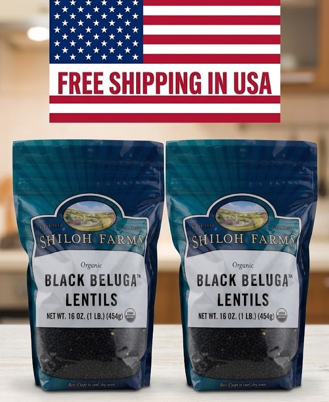 Shiloh Farms Organic Petite Black Lentils — 1l b (pack of 2)